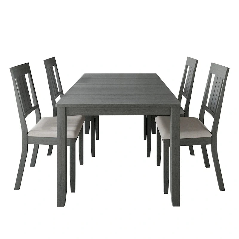 CraftPorch Classic 5-Piece Wooden Dining Ensemble 39