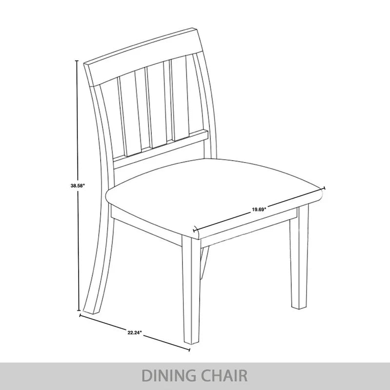 CraftPorch Classic 5-Piece Wooden Dining Ensemble 16