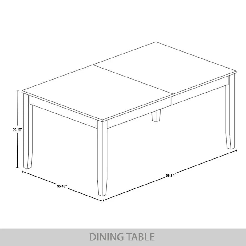 CraftPorch Classic 5-Piece Wooden Dining Ensemble 18