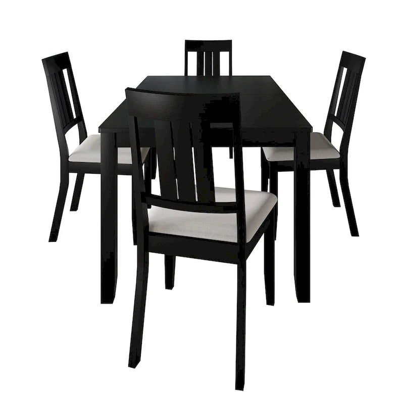 CraftPorch Classic 5-Piece Wooden Dining Ensemble 21