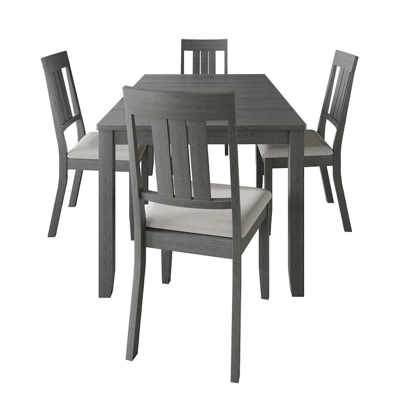 CraftPorch Classic 5-Piece Wooden Dining Ensemble 26