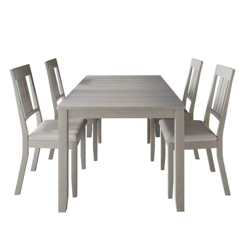 CraftPorch Classic 5-Piece Wooden Dining Ensemble 30