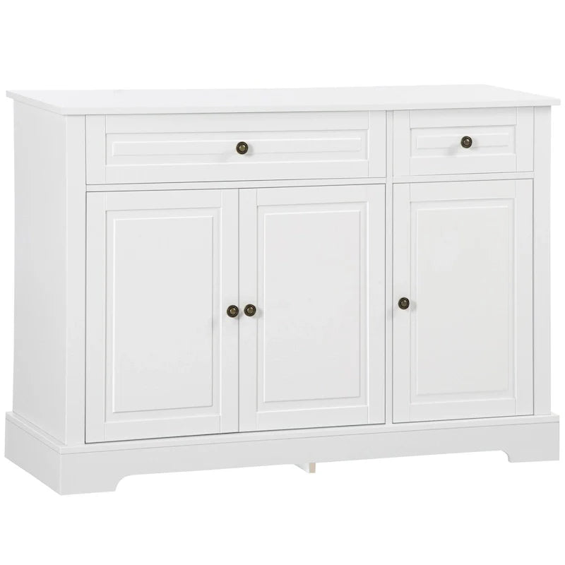 Modern Sideboard Buffet Cabinet with 2 Drawers and Adjustable Shelves - Ideal Coffee Bar Storage 19