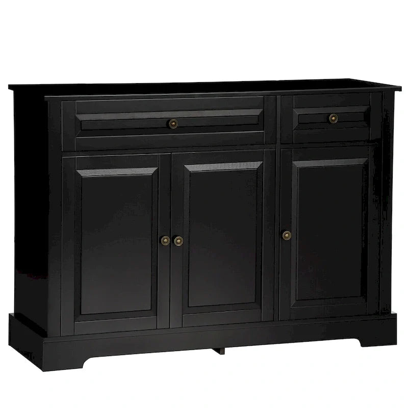 Modern Sideboard Buffet Cabinet with 2 Drawers and Adjustable Shelves - Ideal Coffee Bar Storage 20
