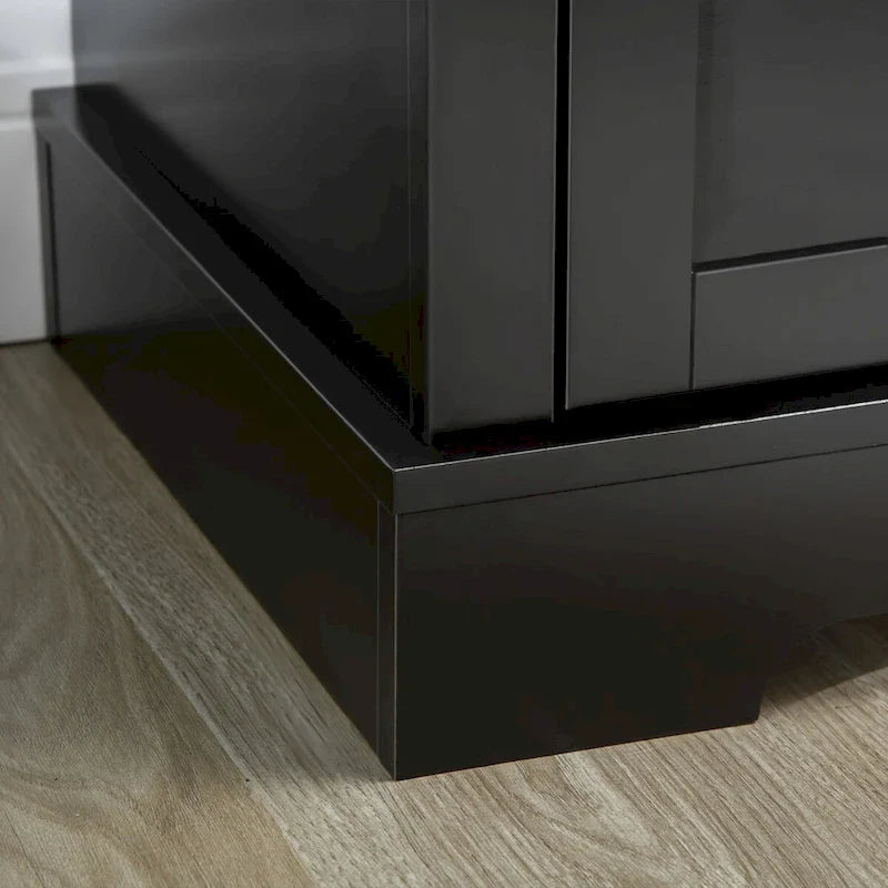 Modern Sideboard Buffet Cabinet with 2 Drawers and Adjustable Shelves - Ideal Coffee Bar Storage 8