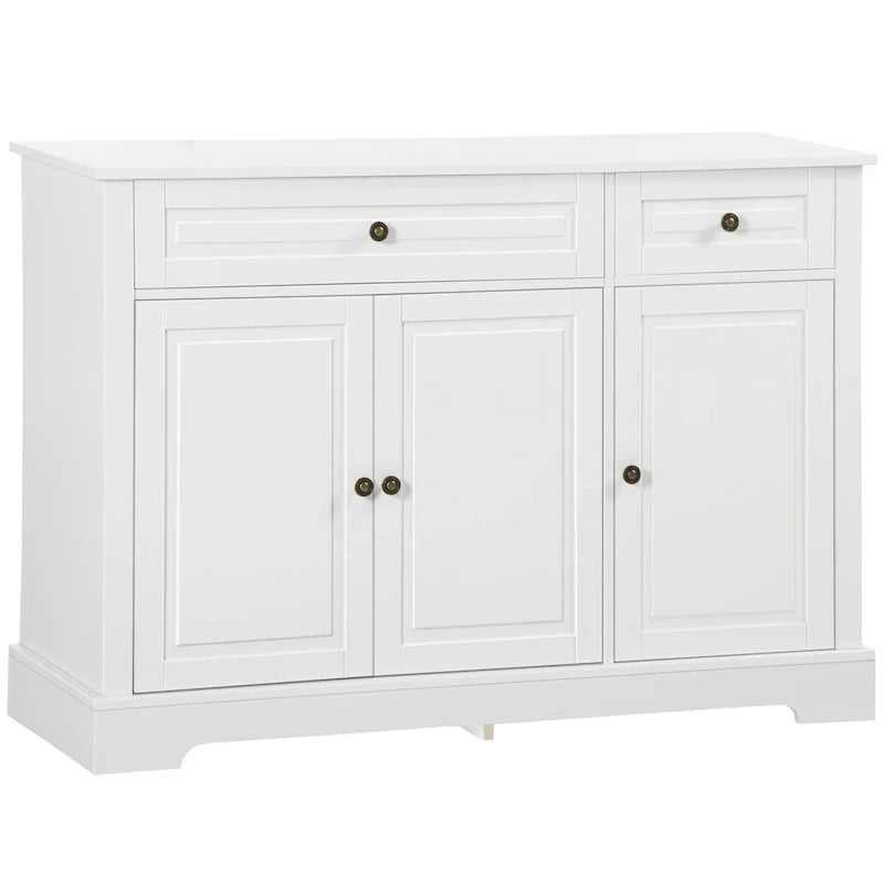 Modern Sideboard Buffet Cabinet with 2 Drawers and Adjustable Shelves - Ideal Coffee Bar Storage 10