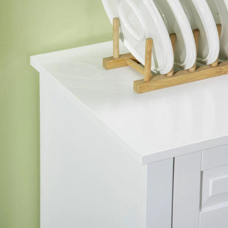 Modern Sideboard Buffet Cabinet with 2 Drawers and Adjustable Shelves - Ideal Coffee Bar Storage 17