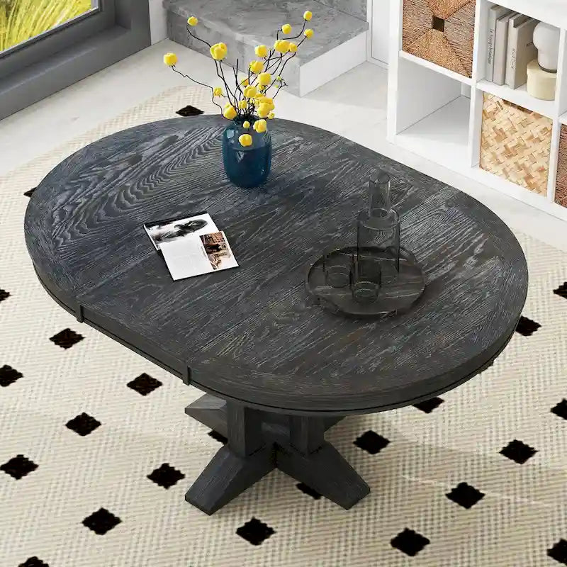 Extendable Oval Dining Table - 56-Inch 17
