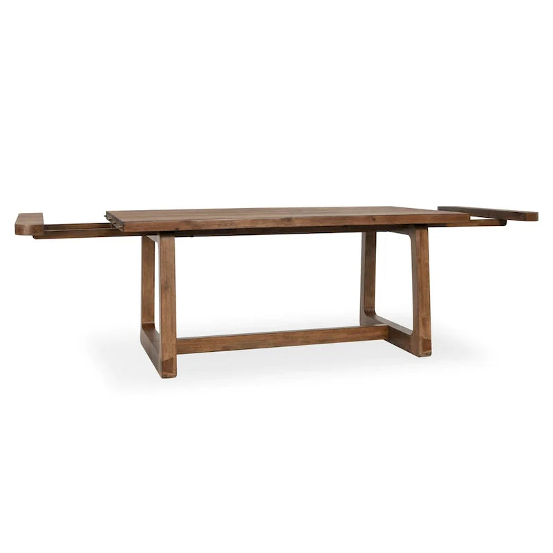 Classic Home Lyra Extendable Dining Table in Smoke Brown - Adjustable Width 80-110W x 39D x 30H 6