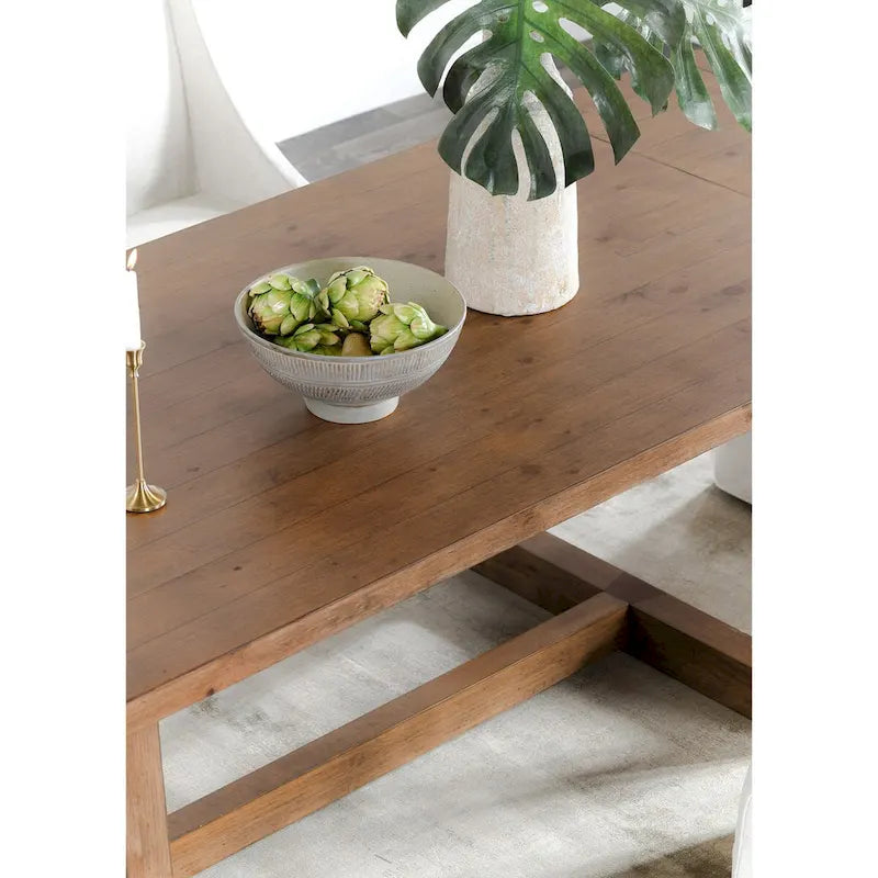 Classic Home Lyra Extendable Dining Table in Smoke Brown - Adjustable Width 80-110W x 39D x 30H 8