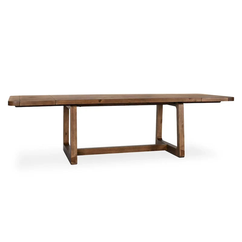 Classic Home Lyra Extendable Dining Table in Smoke Brown - Adjustable Width 80-110W x 39D x 30H 10