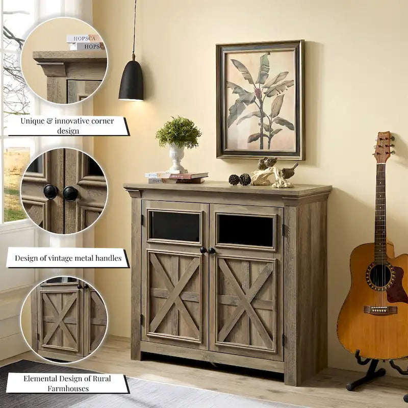 Spacious 2-Door Buffet Sideboard Cabinet 2