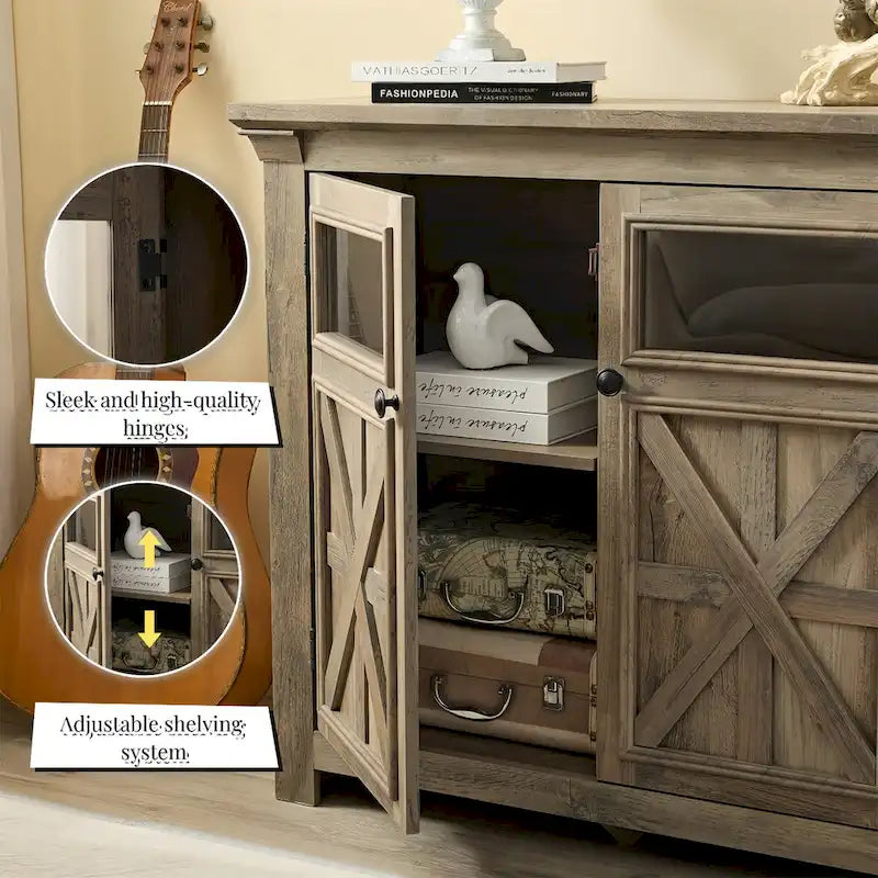 Spacious 2-Door Buffet Sideboard Cabinet 3