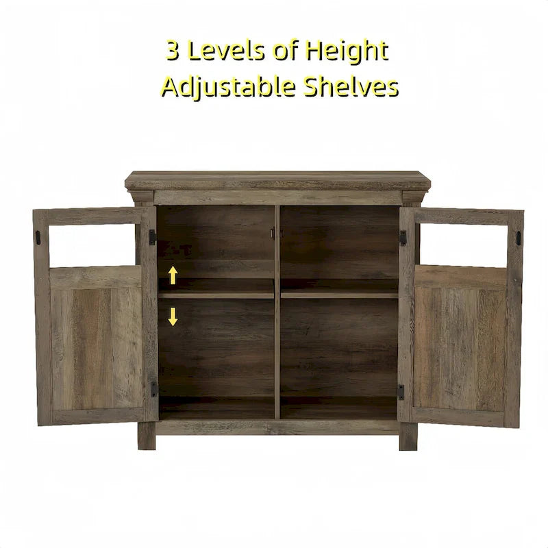 Spacious 2-Door Buffet Sideboard Cabinet 5