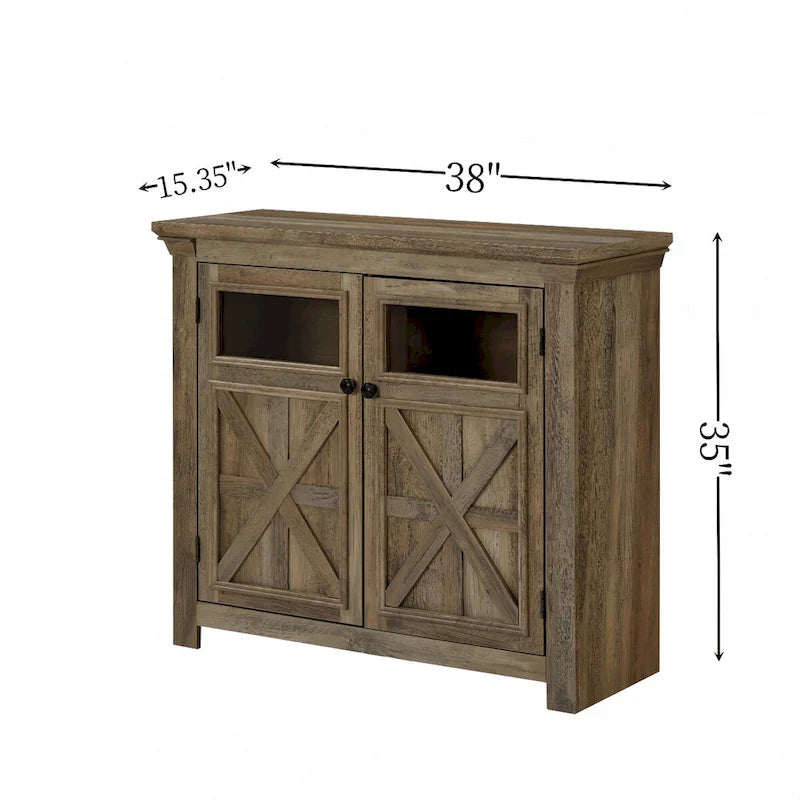 Spacious 2-Door Buffet Sideboard Cabinet 6