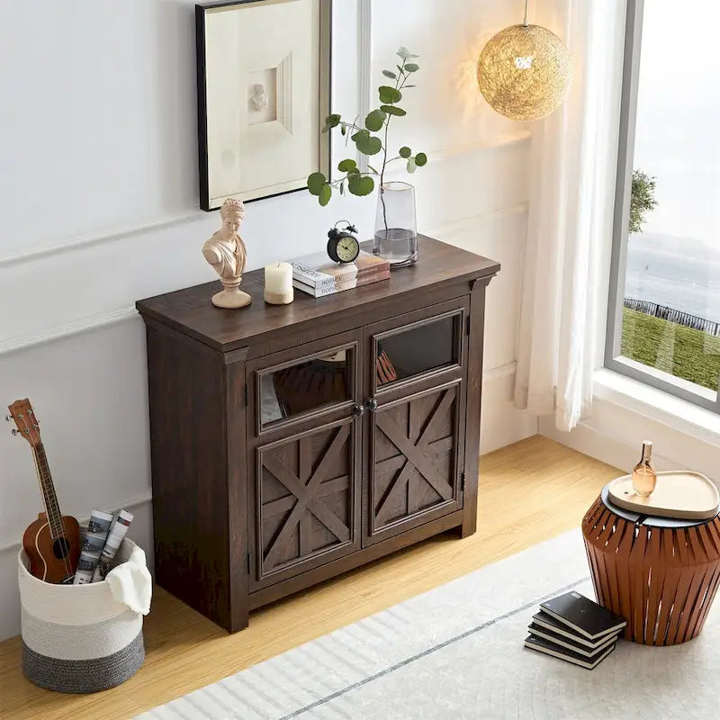 Spacious 2-Door Buffet Sideboard Cabinet 11