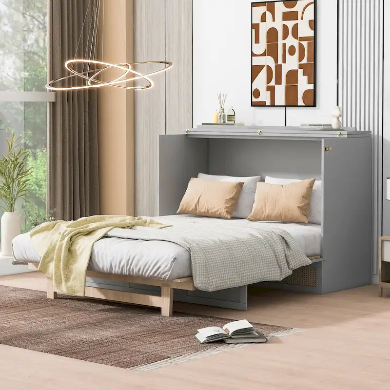 Nestfair Full-Size Murphy Bed with Spacious Drawers 33