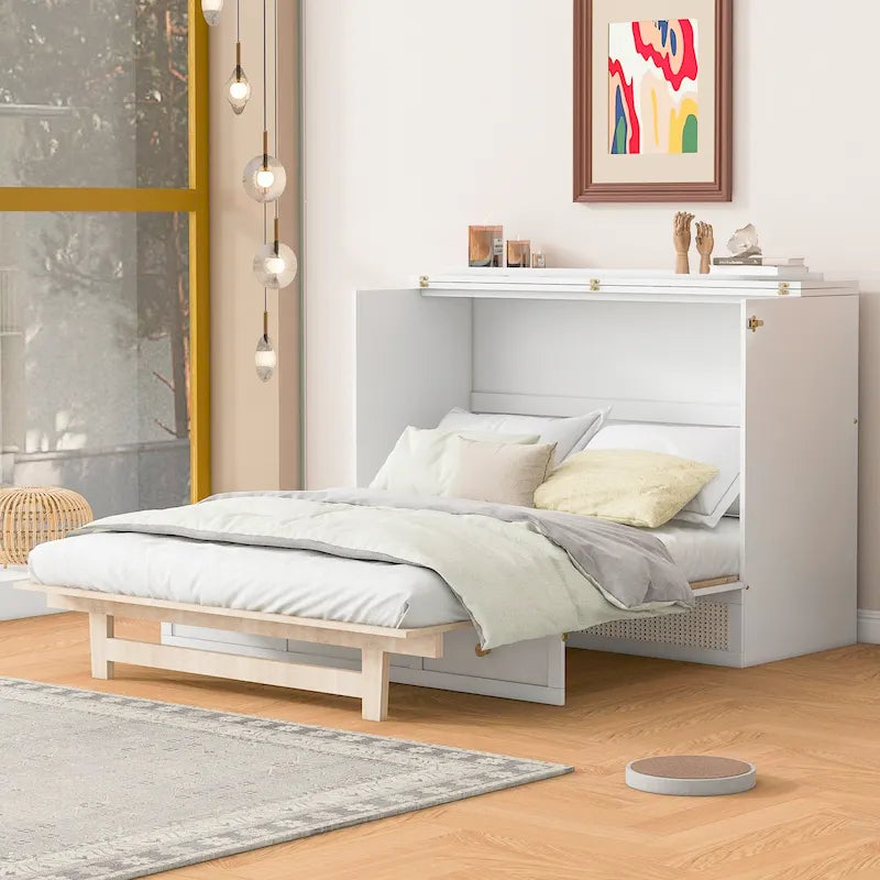 Nestfair Full-Size Murphy Bed with Spacious Drawers 34