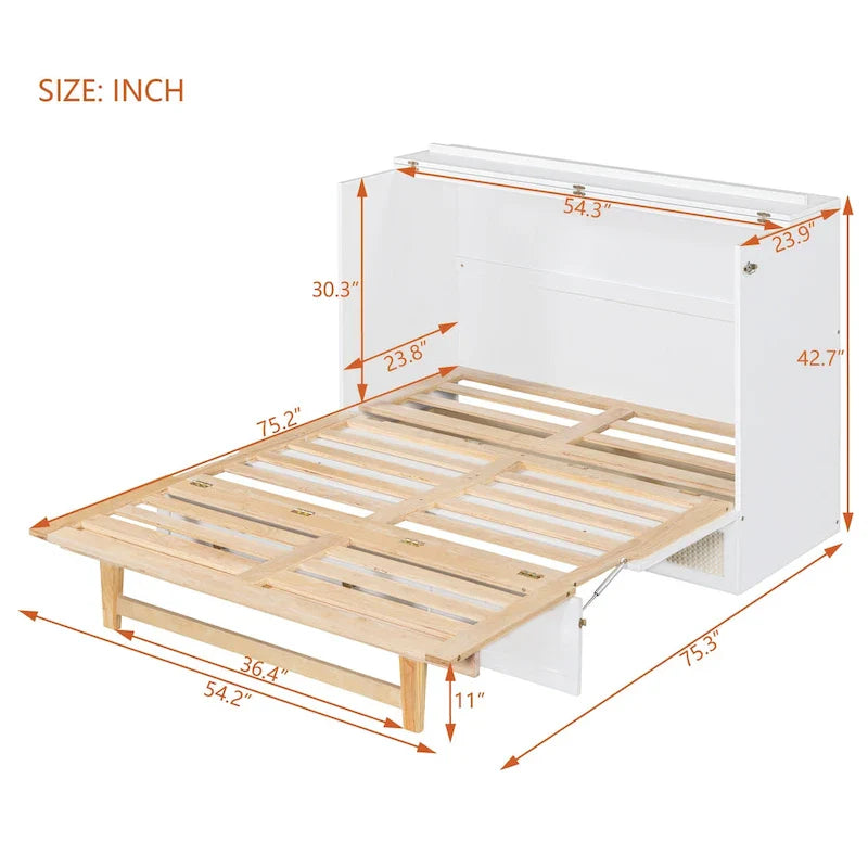 Nestfair Full-Size Murphy Bed with Spacious Drawers 10