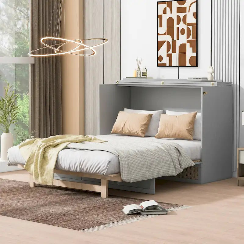 Nestfair Full-Size Murphy Bed with Spacious Drawers 11