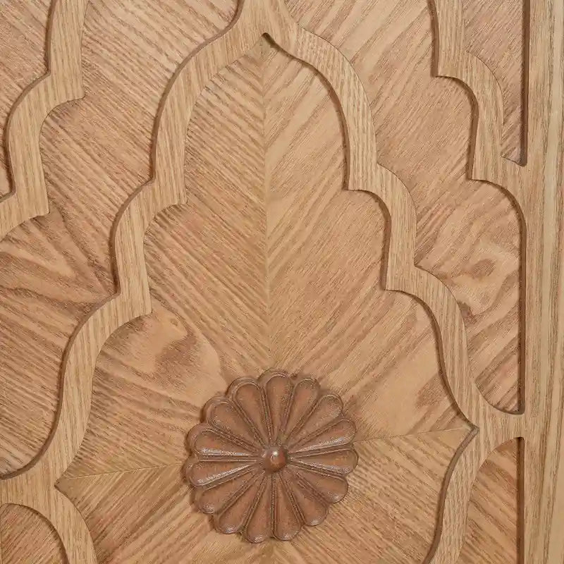 Large Floral Carved Storage Cabinet - Sideboard Buffet 7