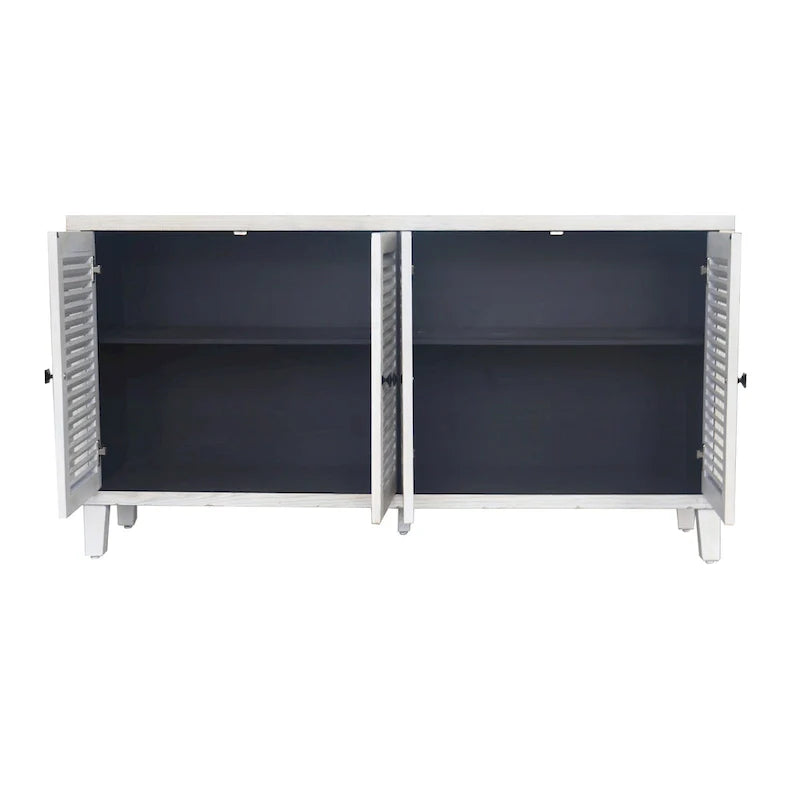 Modern Sideboard Cabinet with Shutter Doors and Adjustable Shelves 6