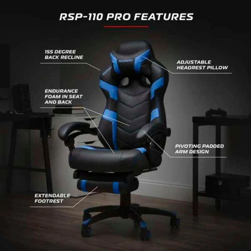 RESPAWN 110 Pro Ergonomic Gaming Chair with Footrest - Ideal Computer Desk Chair 26