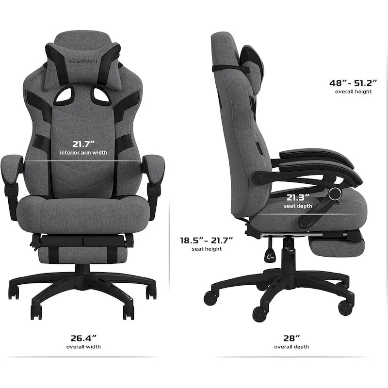RESPAWN 110 Pro Ergonomic Gaming Chair with Footrest - Ideal Computer Desk Chair 42
