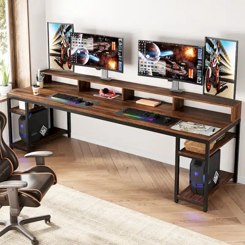 78.7-Inch Extra Long Double Desk for Two, Ideal for Home Office Use 1