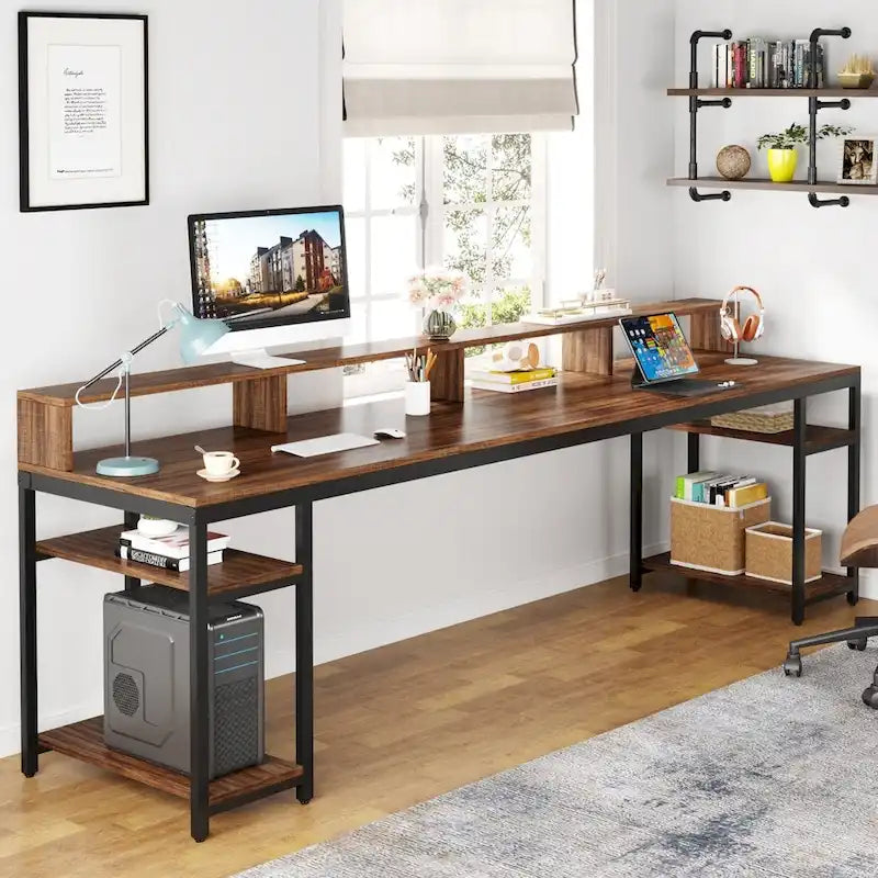 78.7-Inch Extra Long Double Desk for Two, Ideal for Home Office Use 2