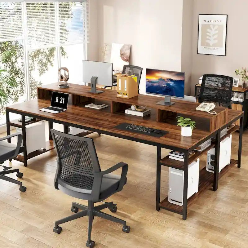 78.7-Inch Extra Long Double Desk for Two, Ideal for Home Office Use 3