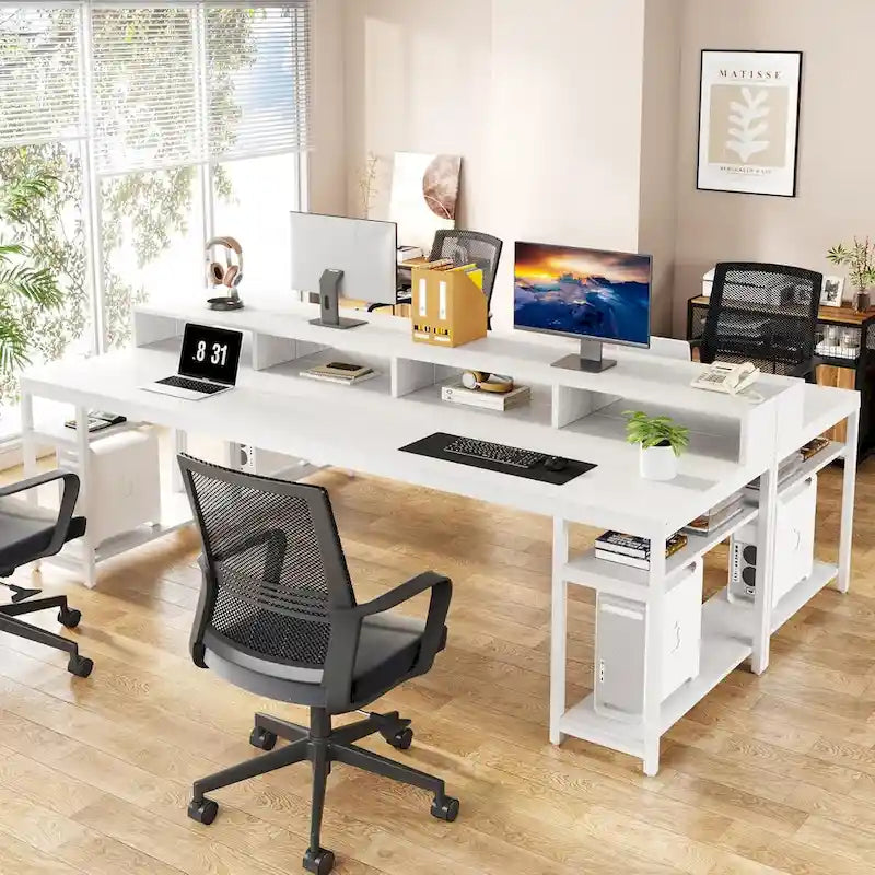 78.7-Inch Extra Long Double Desk for Two, Ideal for Home Office Use 7