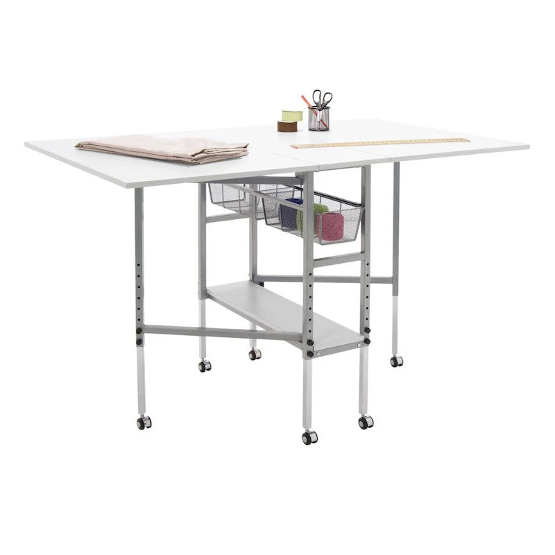 Sew Ready Adjustable Height Craft and Hobby Table with Storage Drawers 6