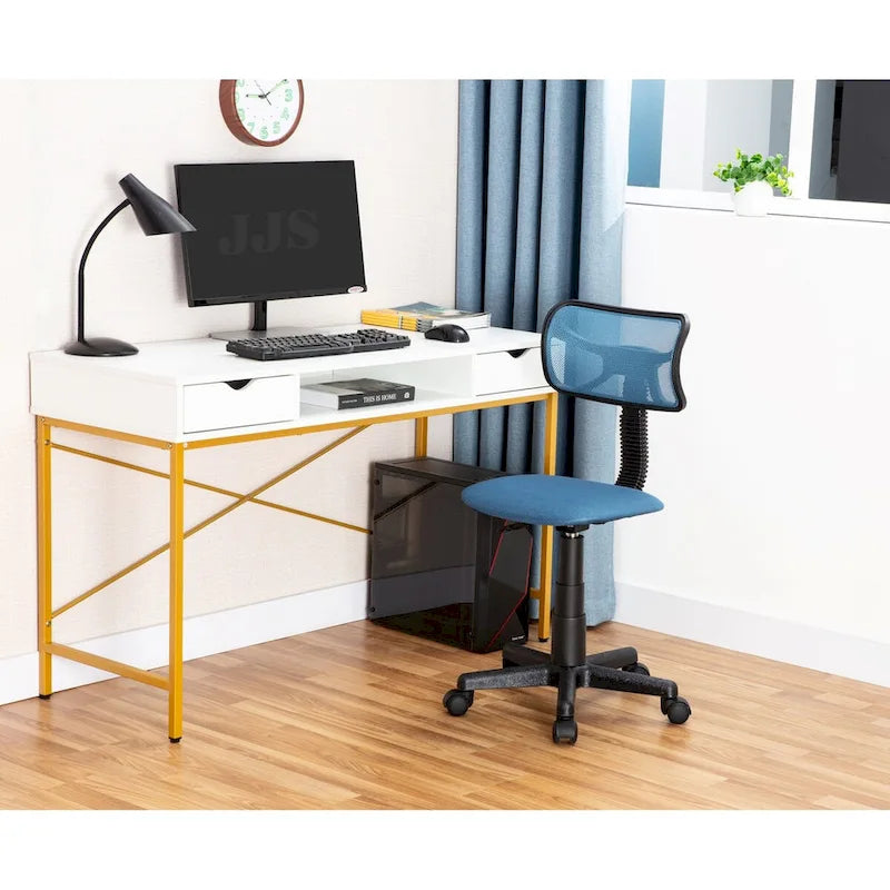 JJS 48" Contemporary Writing Desk with Drawers - Spacious Home Office Computer Workstation with Storage 5