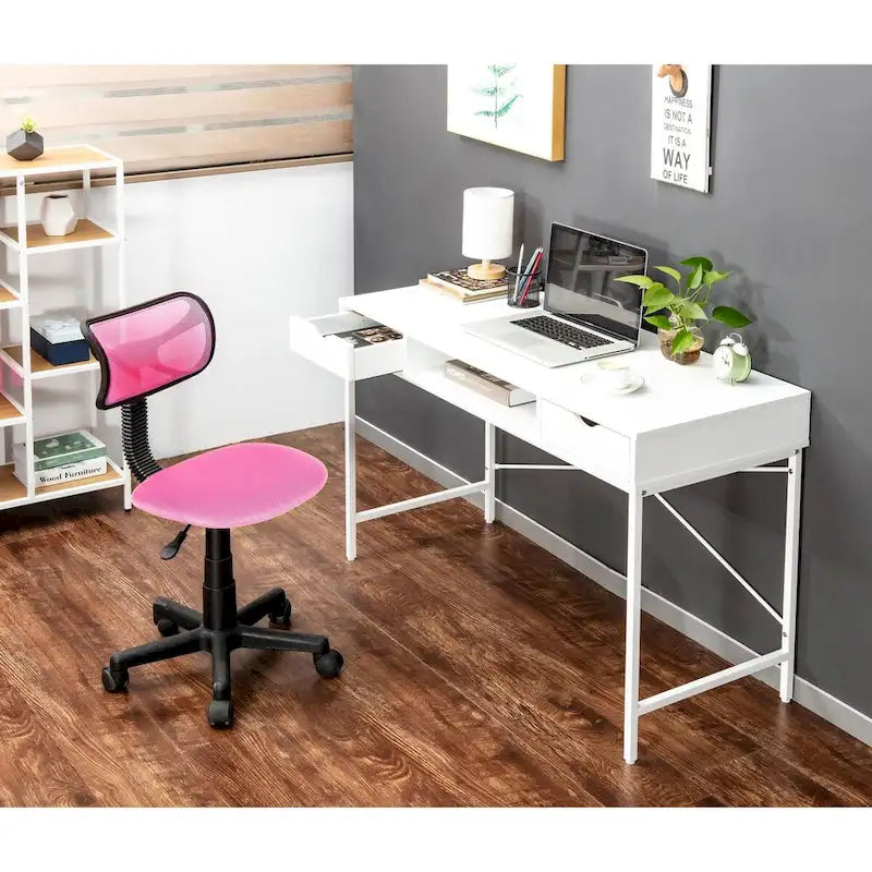 JJS 48" Contemporary Writing Desk with Drawers - Spacious Home Office Computer Workstation with Storage 13