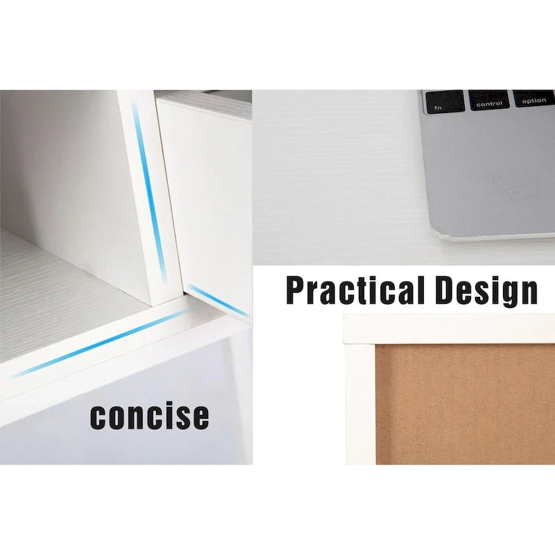 JJS 48" Contemporary Writing Desk with Drawers - Spacious Home Office Computer Workstation with Storage 15