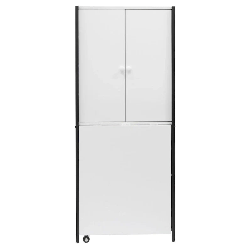 Versatile Craft Armoire with Foldable Desktop for Sewing and Home Office Use 7