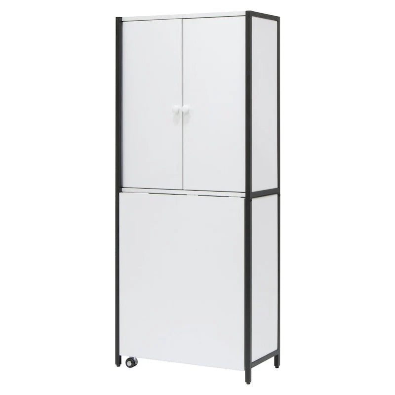 Versatile Craft Armoire with Foldable Desktop for Sewing and Home Office Use 8