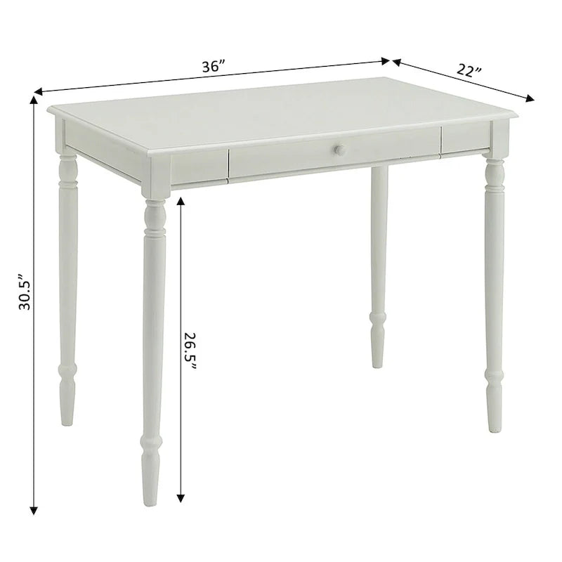 French Country 1-Drawer Desk by Convenience Concepts 4