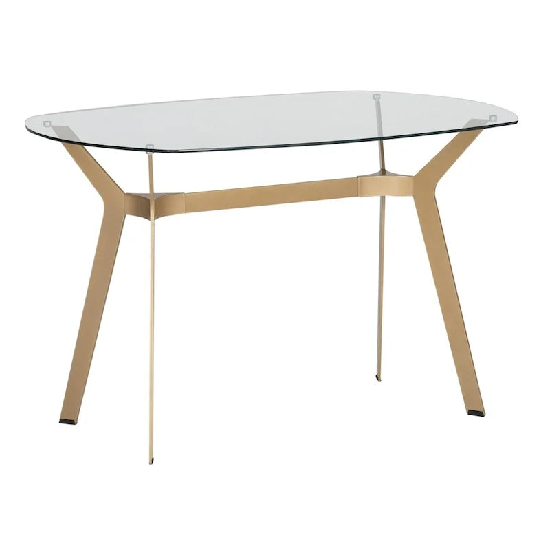 Silver Orchid Myers 48-Inch Modern Metal and Glass Desk 2