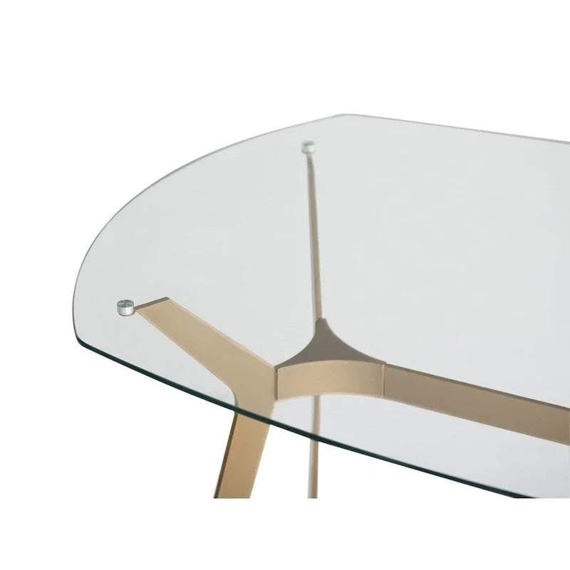 Silver Orchid Myers 48-Inch Modern Metal and Glass Desk 5