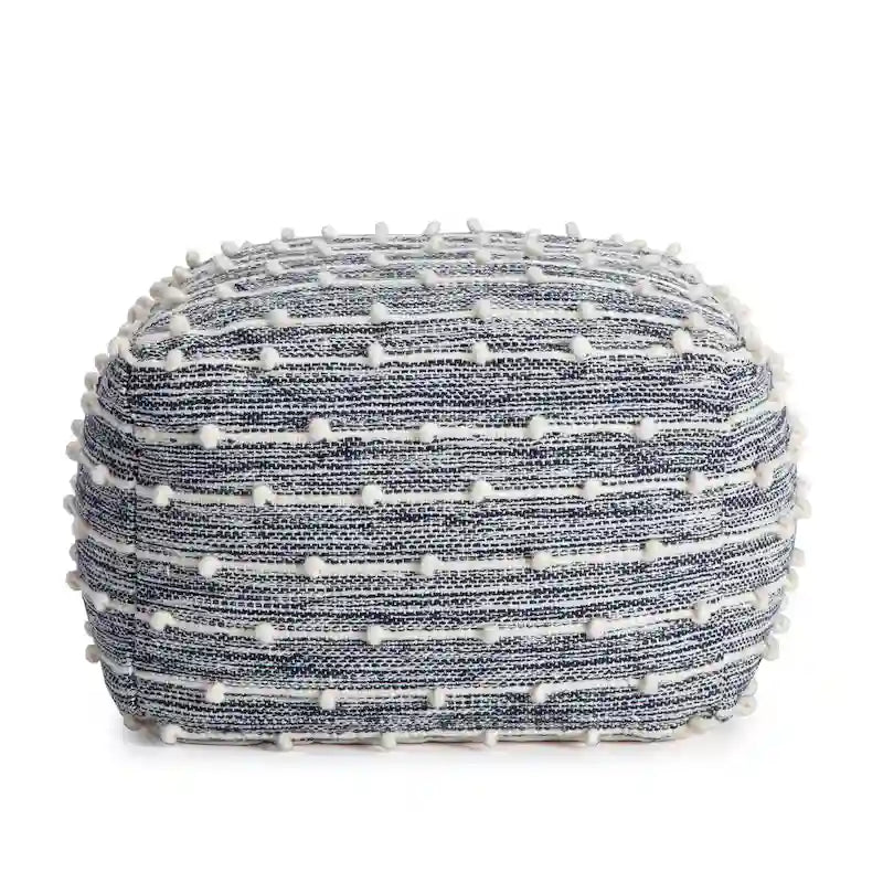 Handmade 22-Inch Square Pouf Ottoman by Jani Surin - Versatile Footrest for Living Room, Bedroom, Nursery, and Kids' Room 13