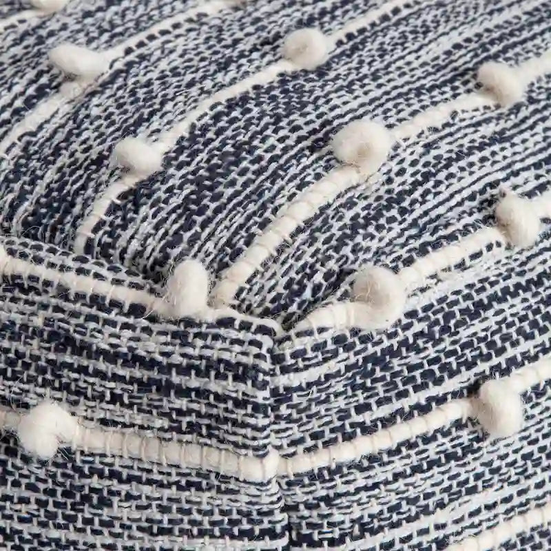 Handmade 22-Inch Square Pouf Ottoman by Jani Surin - Versatile Footrest for Living Room, Bedroom, Nursery, and Kids' Room 14