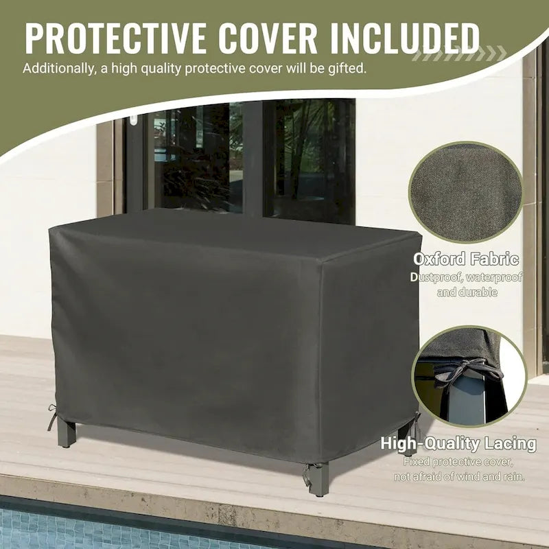 Freestanding Outdoor Kitchen Island with Storage and Prep Table - Grill Storage Cabinet 5