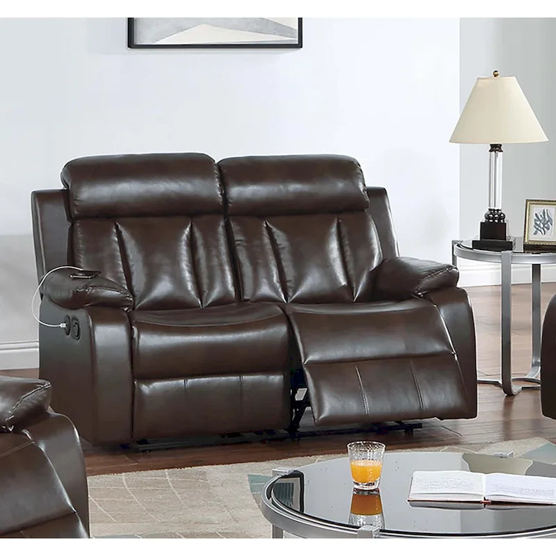 Poundex Reclining Loveseat 1