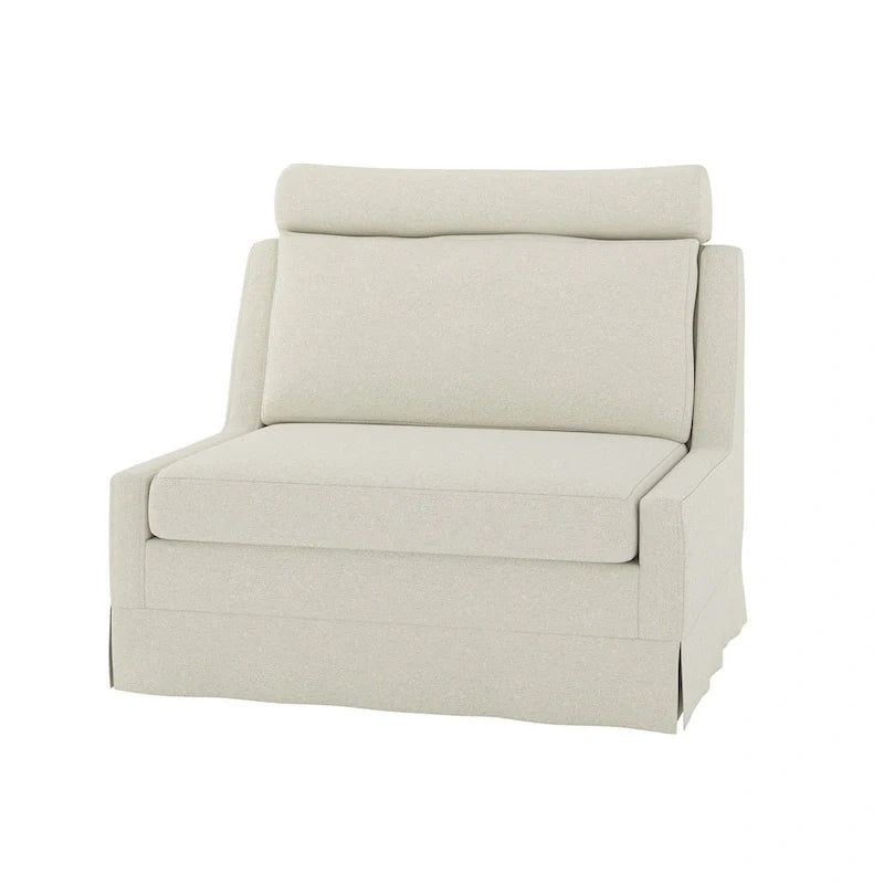 Modern 45" Anne Slipcovered Chair with Ottoman by HULALA HOME 20