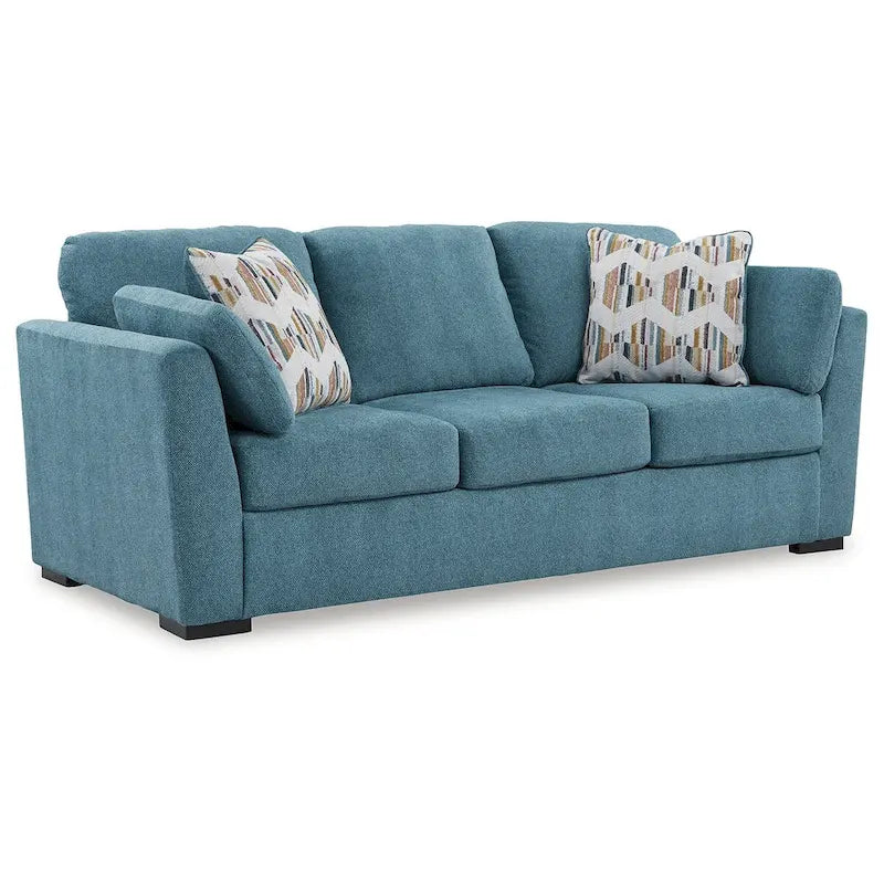 Signature Design by Ashley Keerwick Teal Queen Sofa Bed - Dimensions: 94" W x 41" D x 39" H 2