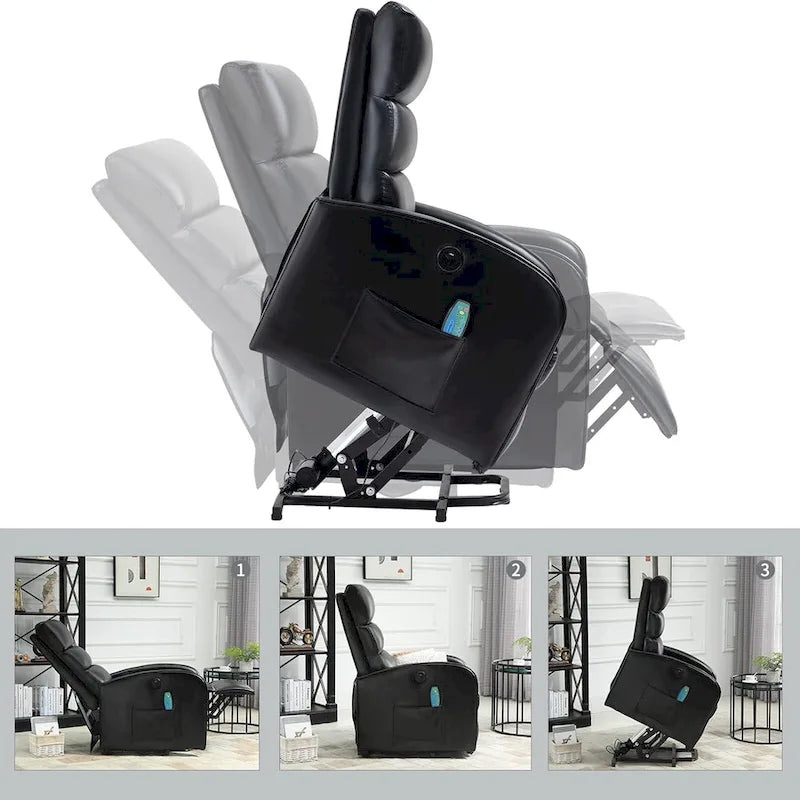 AVAWING Contemporary Electric Recliner with Power Lift and Massage Features 3