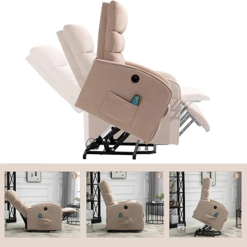 AVAWING Contemporary Electric Recliner with Power Lift and Massage Features 11