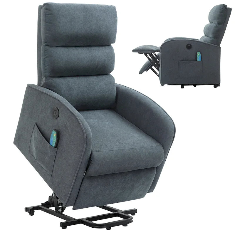 AVAWING Contemporary Electric Recliner with Power Lift and Massage Features 17